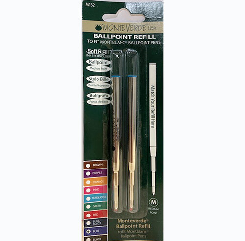 Monteverde Soft Ballpoint Refill (to fit Montblanc), Medium Point, Black