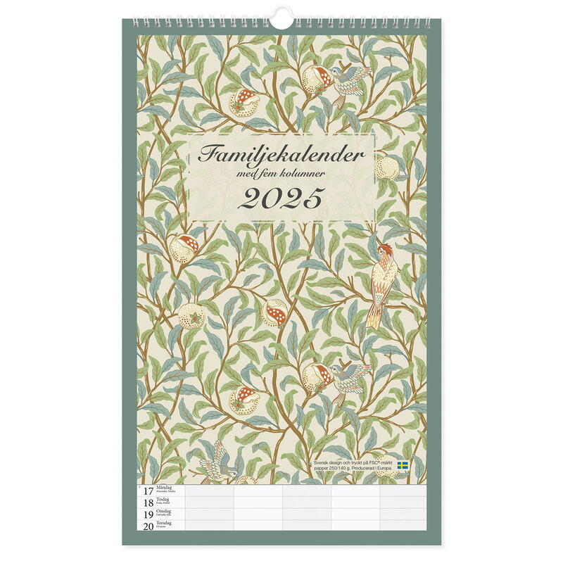 Familjekalender vägg 2025 Graphic Romance