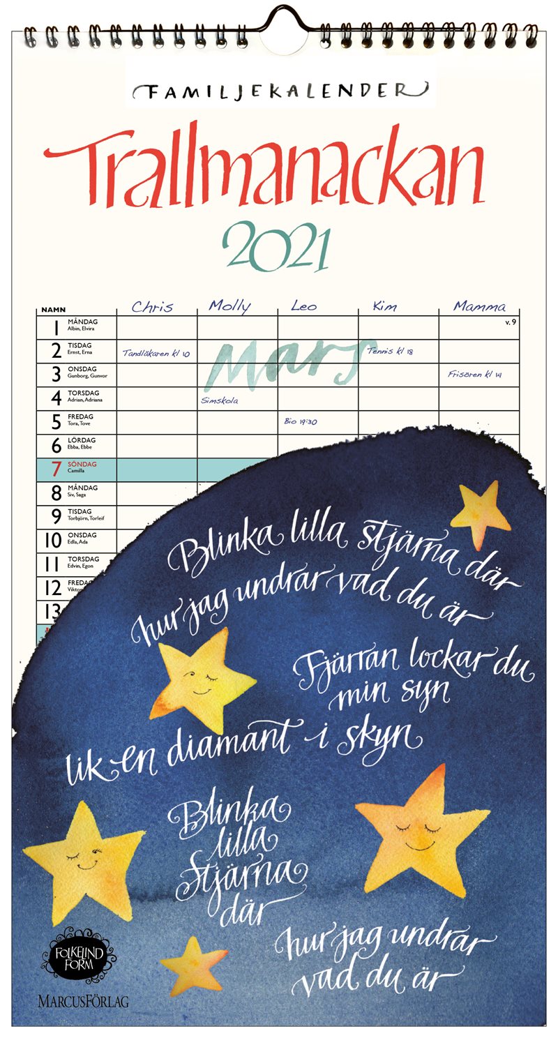 Trallmanackan 2021 – familjekalender